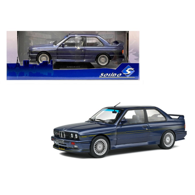 1/18 Solido 1990 BMW E30 Alpina B6 3.5S (Mauritius Blue) Diecast Car Model