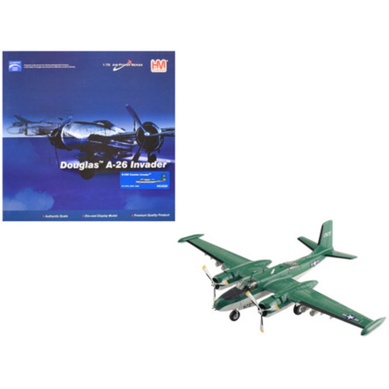 Douglas B-26K (A-26) Counter Invader Bomber Aircraft "64-17672 Prototype" (1960s) United States Air Force "Air Power Series" 1/72 Diecast Model by Hobby Master