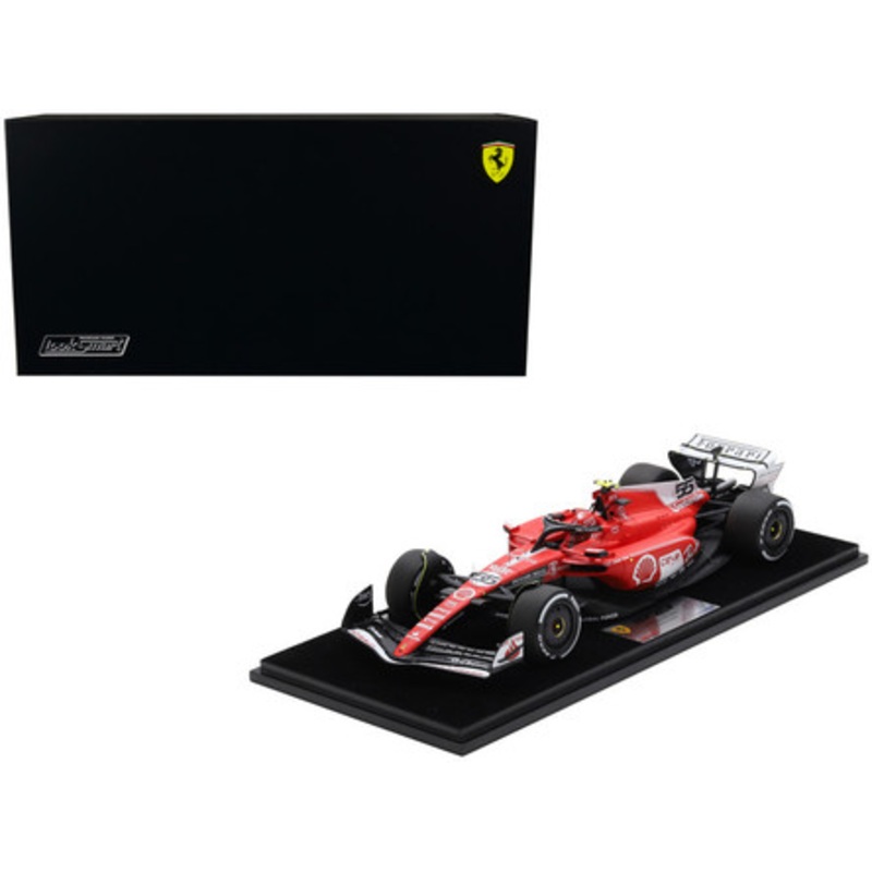 Ferrari SF-23 #55 Carlos Sainz Formula One F1 "Las Vegas GP" (2023) with Acrylic Display Case 1/18 Model Car by LookSmart