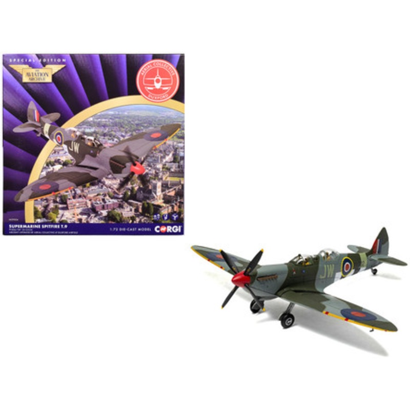 Supermarine Spitfire T.9 Aircraft "PV202 Aerial Collective at Duxford Airfield" British Royal Air Force "The Aviation Archive" Series 1/72 Diecast Model by Corgi