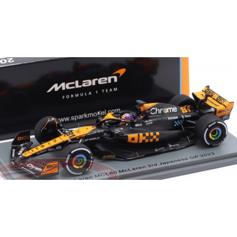 1/43 Spark 2023 Formula 1 McLaren MCL60 No.81 McLaren 3rd Japanese GP 2023 Oscar Piastri Car Model