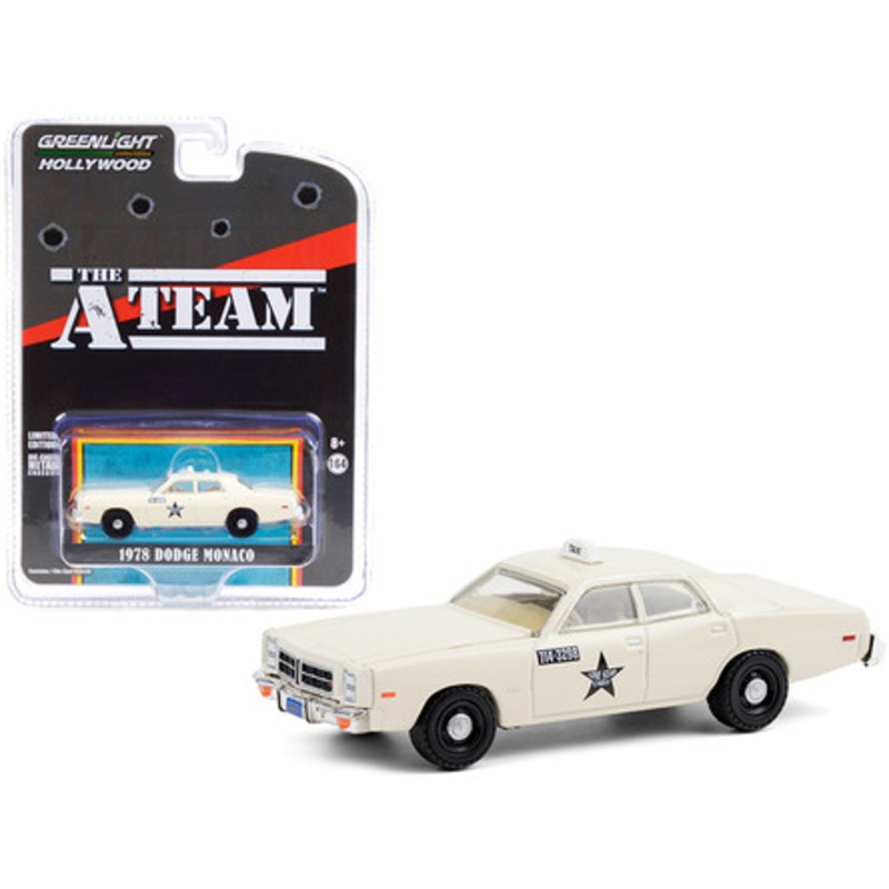 1978 Dodge Monaco Taxi Cream "Lone Star Cab Co." "The A-Team" (1983-1987) TV Series "Hollywood Special Edition" 1/64 Diecast Model Car by Greenlight