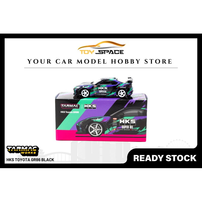 [TARMAC WORKS] 1:64 HKS Toyota GR86 Black