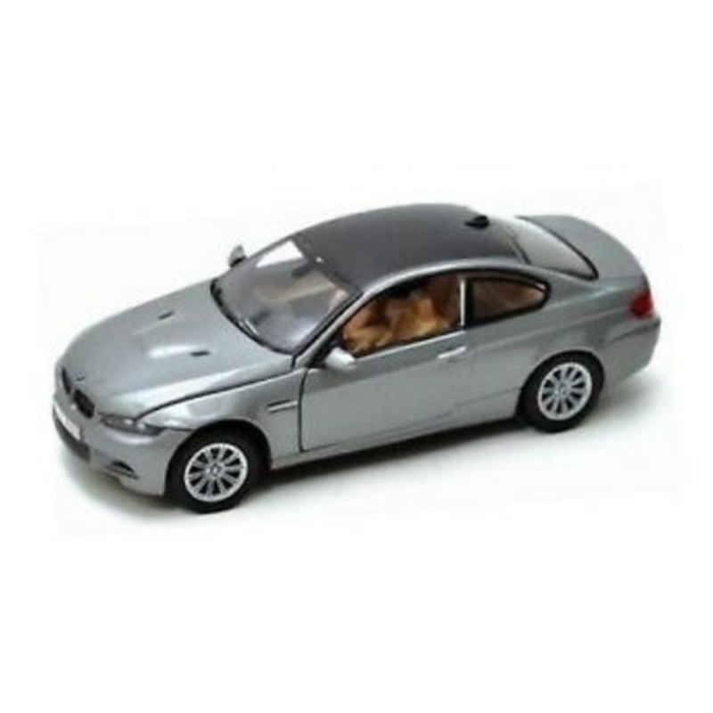 1/24 Motormax BMW E92 (2008-2013) M3 Coupe (Grey) Diecast Car Mode (no retail box)