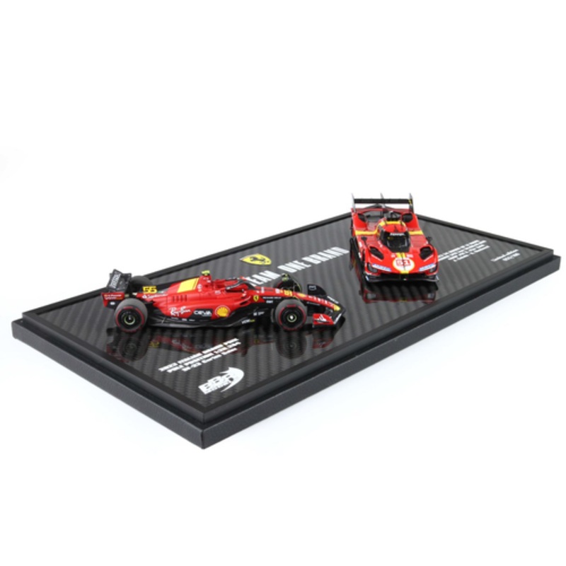 1/43 BBR Two Car Set 2023 Ferrari 499P & Formula 1 Ferrari SF 23 GP Italy Monza Car Models