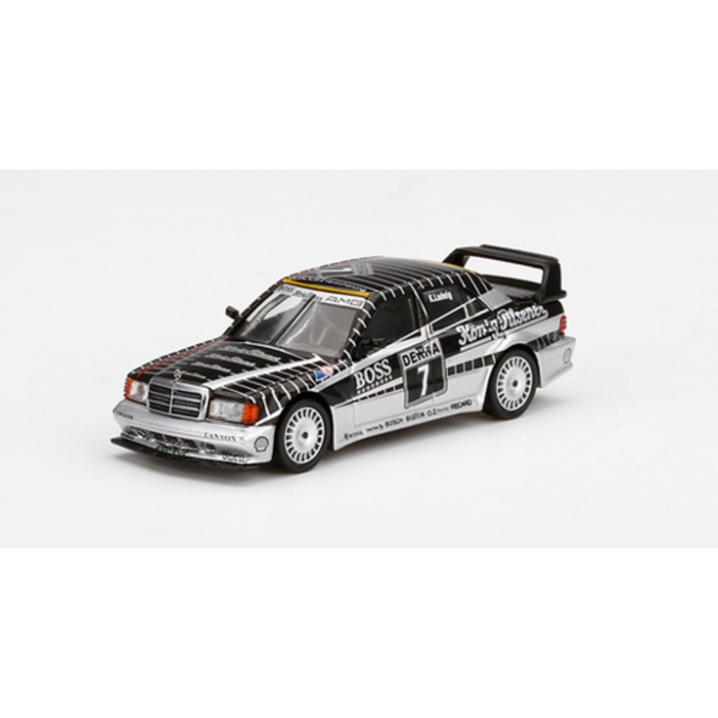1/64 Mini GT 1990 Mercedes Benz 190E 2.5-16 Evolution II #7 Klaus Ludwig AMG-Mercedes Team DTM Deutsche Tourenwagen Meisterschaft Limited Edition Diecast Car Model