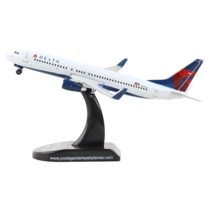 Boeing 737-800 Next Generation Commercial Aircraft "Delta Air Lines" 1/300 Diecast Model Airplane by Postage Stamp