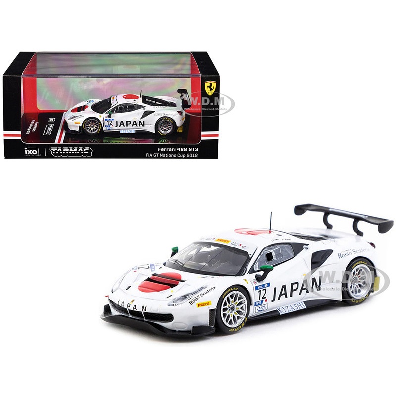 Ferrari 488 GT3 #12 Tamotsu Kondo - Ken Seto "Team Japan" "FIA GT Nations Cup" (2018) "Hobby64" Series 1/64 Diecast Model Car by Tarmac Works