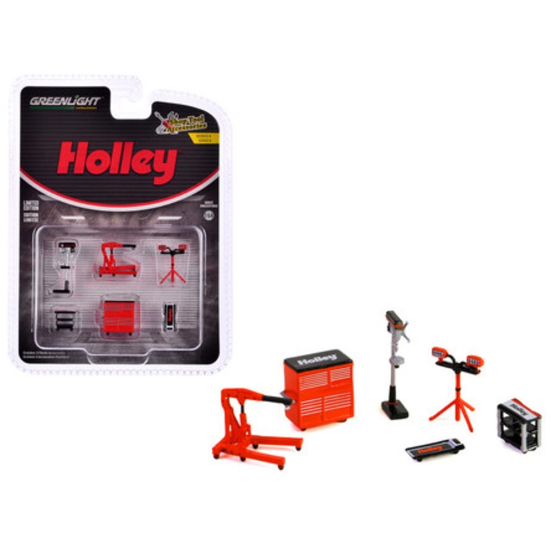 "Holley" 6 piece Shop Tools Set "Shop Tool Accessories" Series 6 1/64 Models by Greenlight