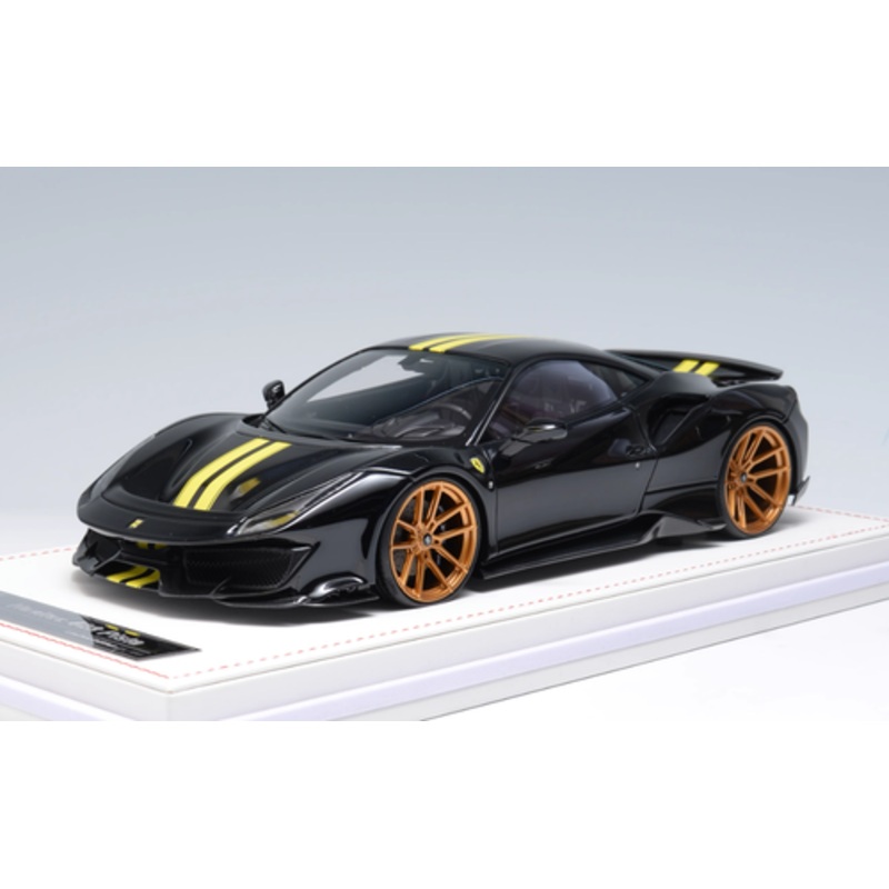 1/18 Ivy Novitec Ferrari 488 Pista (Nero Daytona Metallic) Resin Car Model Limited 66 Pieces