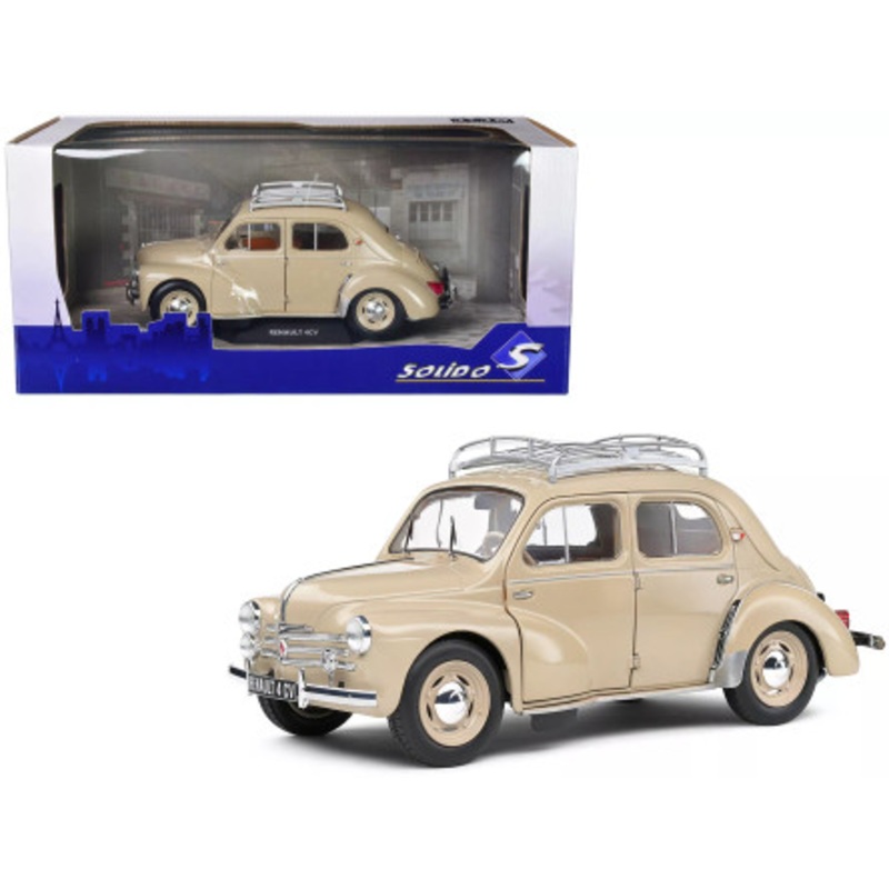 1/18 Solido 1956 Renault 4CV (Beige Tourterelle) Diecast Car Model