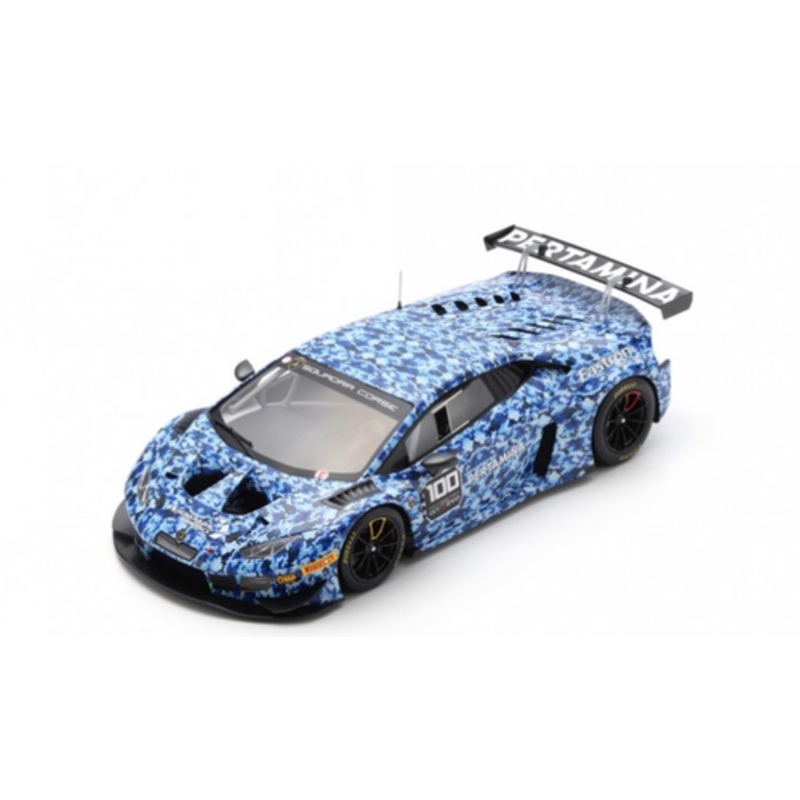 1/18 Spark 2018 Lamborghini Huracan GT3 Evo Squadra Corse #100 Test Car Car Model