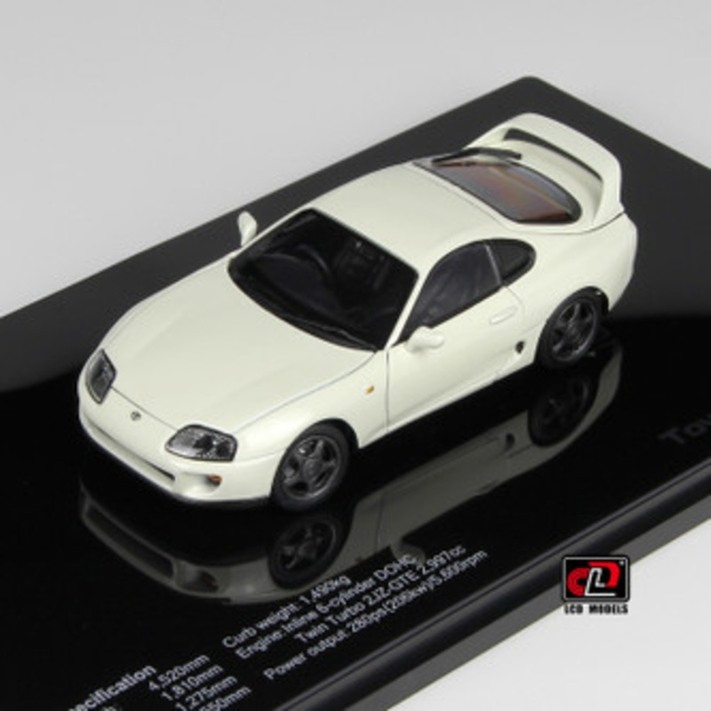 1/43 LCD Toyota Supra A80 (White) Full Open Diecast Car Model
