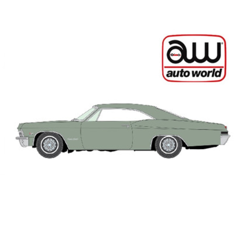 1/64 Auto World 1965 Chevrolet Impala SS (Willow Green) Diecast Car Model