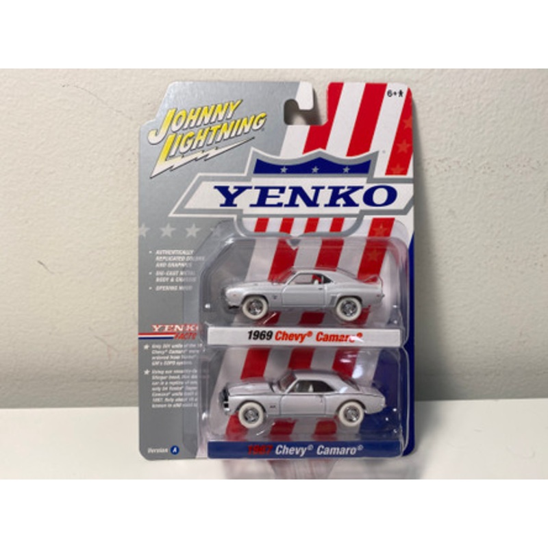 CHASE CAR 1/64 Johnny Lightning 1969 Chevrolet Yenko & 1967 Chevrolet Camaro Diecast Car Models