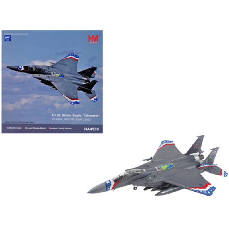McDonnell Douglas F-15E Strike Eagle Fighter Aircraft "Liberator 48th Fighter Wing" (2022) United States Air Force "Air Power Series" 1/72 Diecast Model by Hobby Master