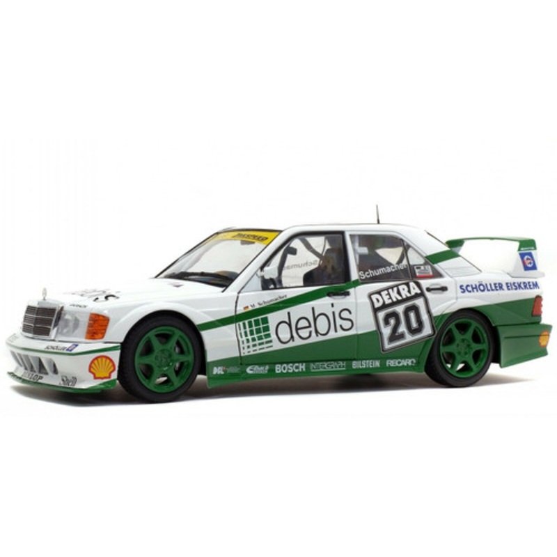 1/18 Solido 1991 Mercedes-Benz 190E Evo2 #20 DTM Zakspeed Racing Michael Schumacher Diecast Car Model