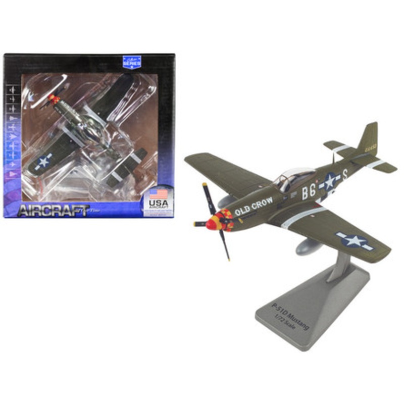 North American P-51D Mustang Fighter Aircraft "Old Crow" "Capt. C.E. 'Bud' Anderson 357th FG 363rd FS" "Collector Series" 1/72 Diecast Model by Air Force 1
