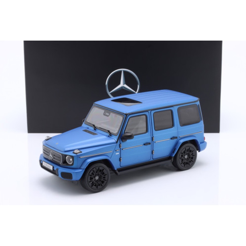 1/18 Dealer Edition 2024 Mercedes-Benz G-Class G580 AMG Line (Matte South Sea Blue) Diecast Car Model