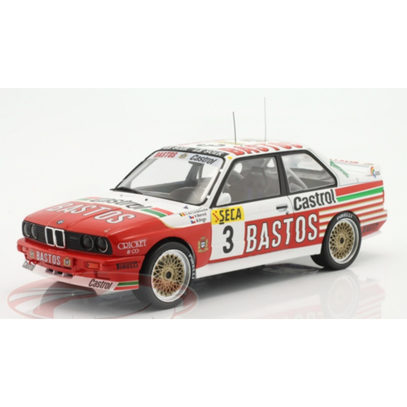 1/18 Ixo 1991 BMW M3 (E30) Sport Evo #3 24h Spa Bastos Castrol Team Serge de Liedekerke, Betislav Enge, Vclav Bervid Car Model