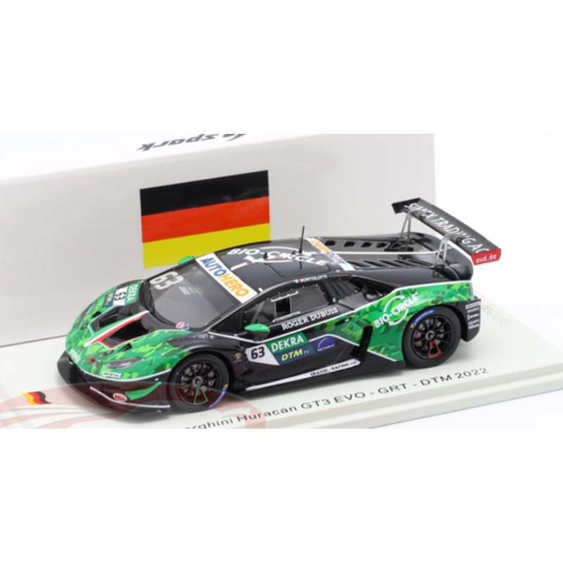 1/43 Spark 2022 Lamborghini Huracan GT3 Evo #63 4th DTM Grasser Racing Team Mirko Bortolotti Car Model