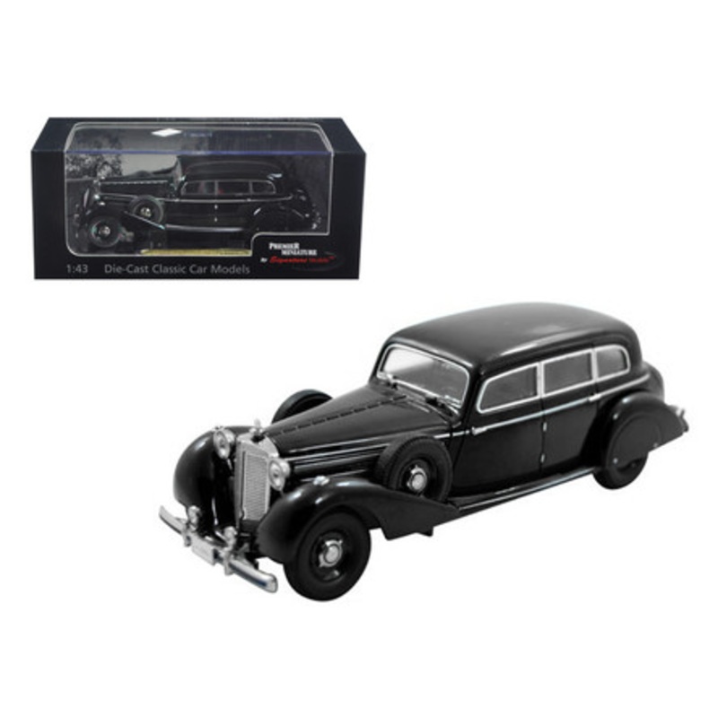 1938 Mercedes 770K Sedan Black 1/43 Diecast Car Model by Signature Models