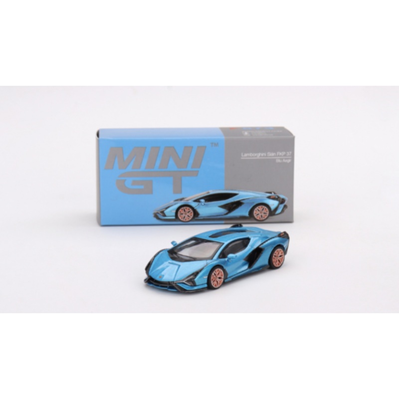 CHASE CAR 1/64 Mini GT Lamborghini Sin FKP 37 (Chrome Blue) Diecast Car Model