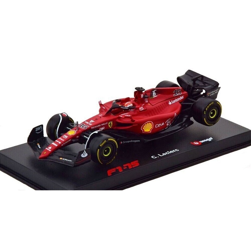 Ferrari F1-75 Charles Leclerc (With Helmet 2022) in Red