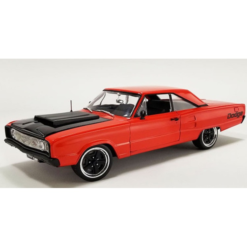 1/18 ACME 1967 Dodge Coronet R/T Restomod (Red with Black Hood) Diecast Car Model Limited