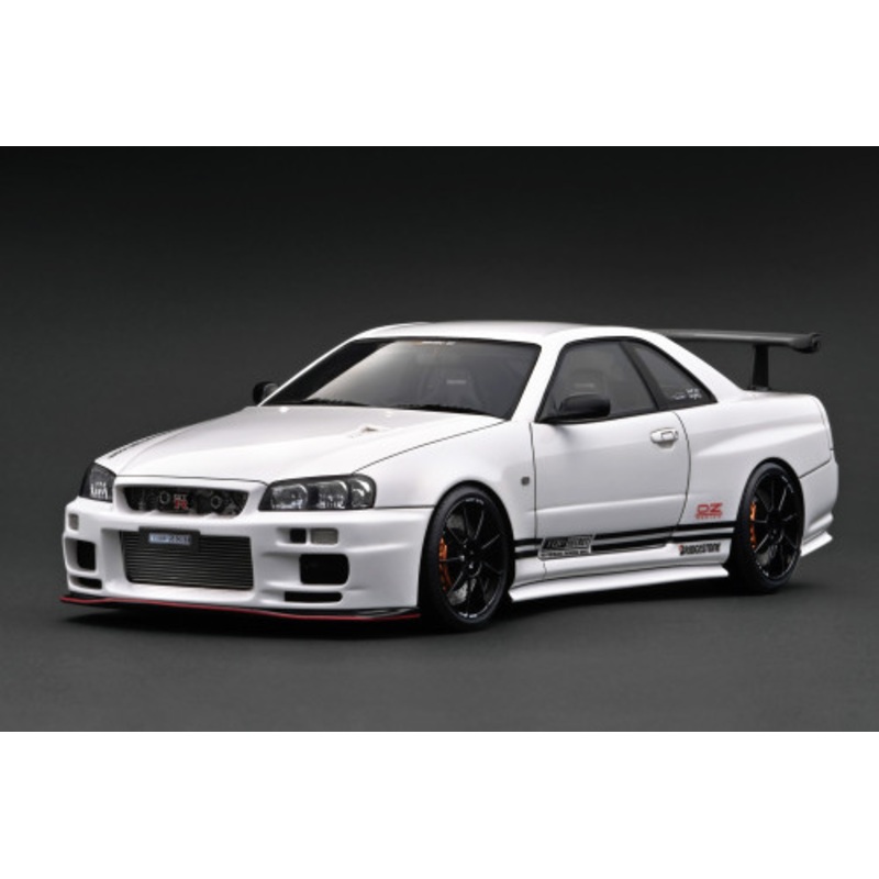 1/18 IG Ignition Model Nissan Skyline GT-R GTR R34 TOP SECRET 34GT-R (BNR34) (White) Car Model