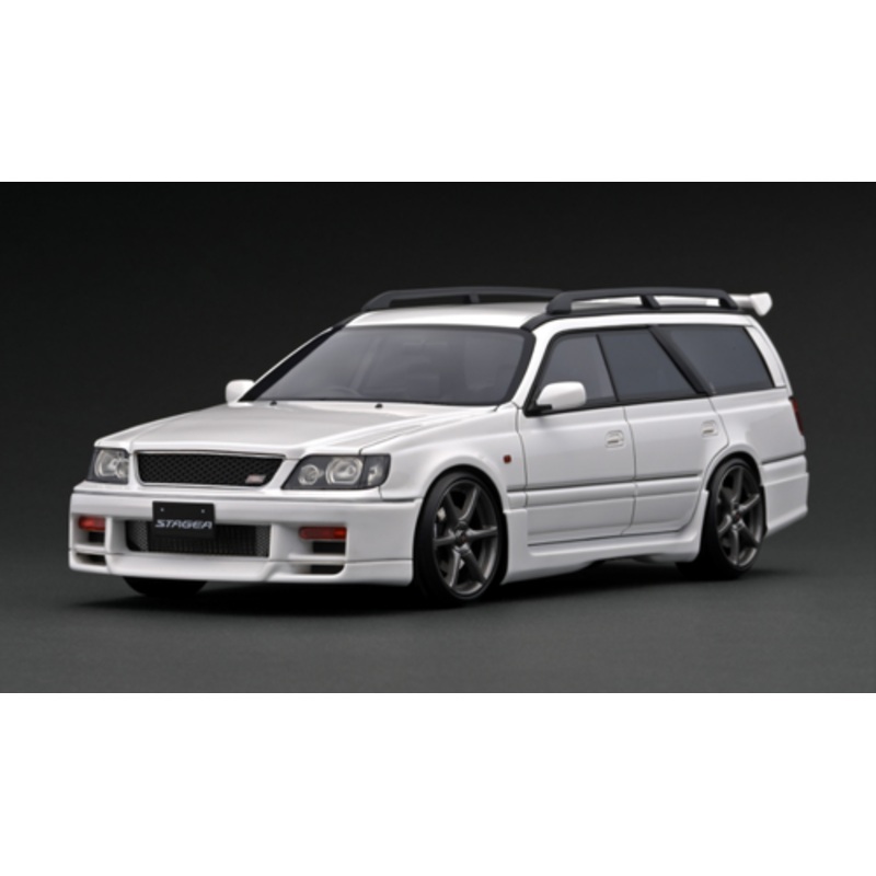 1/18 Ignition Model Nissan STAGEA 260RS (WGNC34) White Resin Car Model