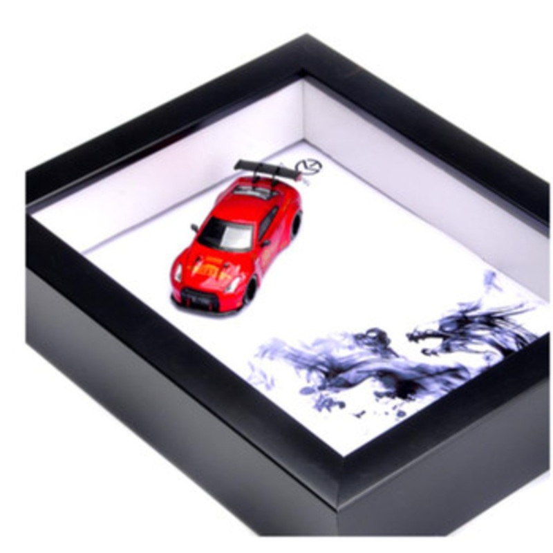 1/64 Nissan GTR GT-R R35 LB Wide Body  High Tail Chinese Dragon Edition Diecast Model Car (white background) by Time Model