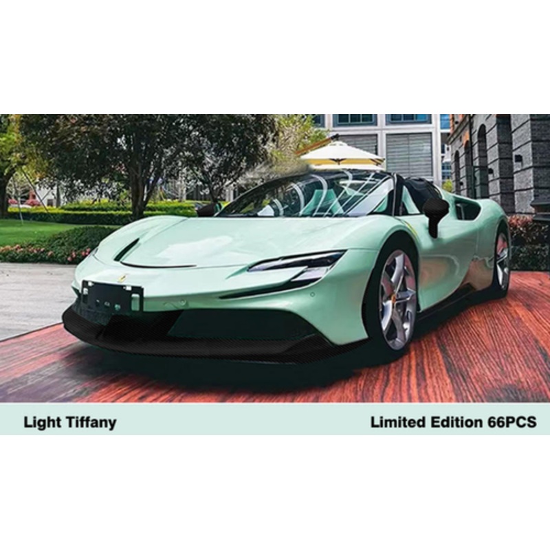 1/18 Ivy Ferrari SF90 Novitec (Light Tiffany Blue) Resin Car Model Limited 66 Pieces