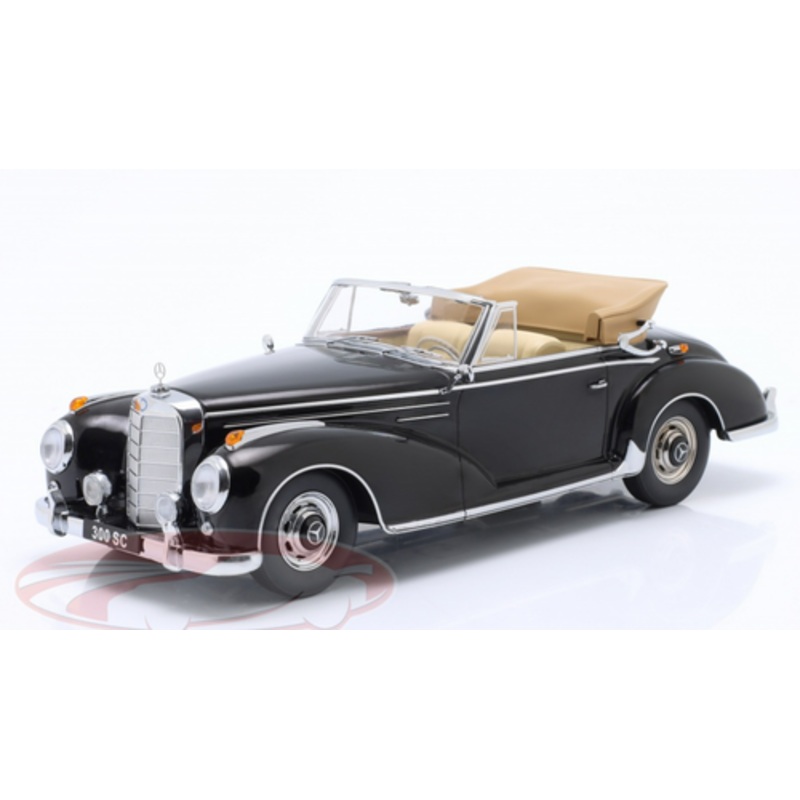 1/18 KK-Scale 1957 Mercedes-Benz 300 SC Convertible (W188) (Black) Diecast Car Model