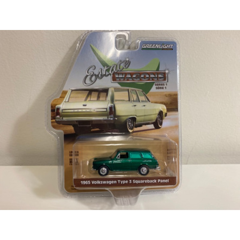 CHASE CAR 1965 Volkswagen Type 3 Squareback Panel (Green) "Estate Wagons" Series 1 1/64 Diecast Model Car by Greenlight