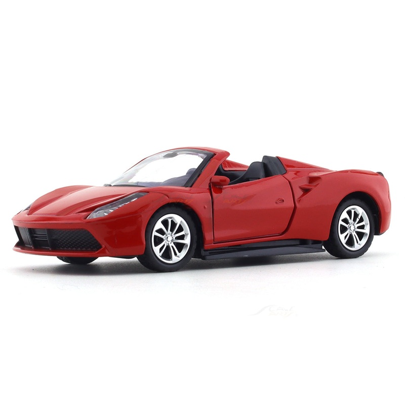 Ferrari like red pull back alloy car