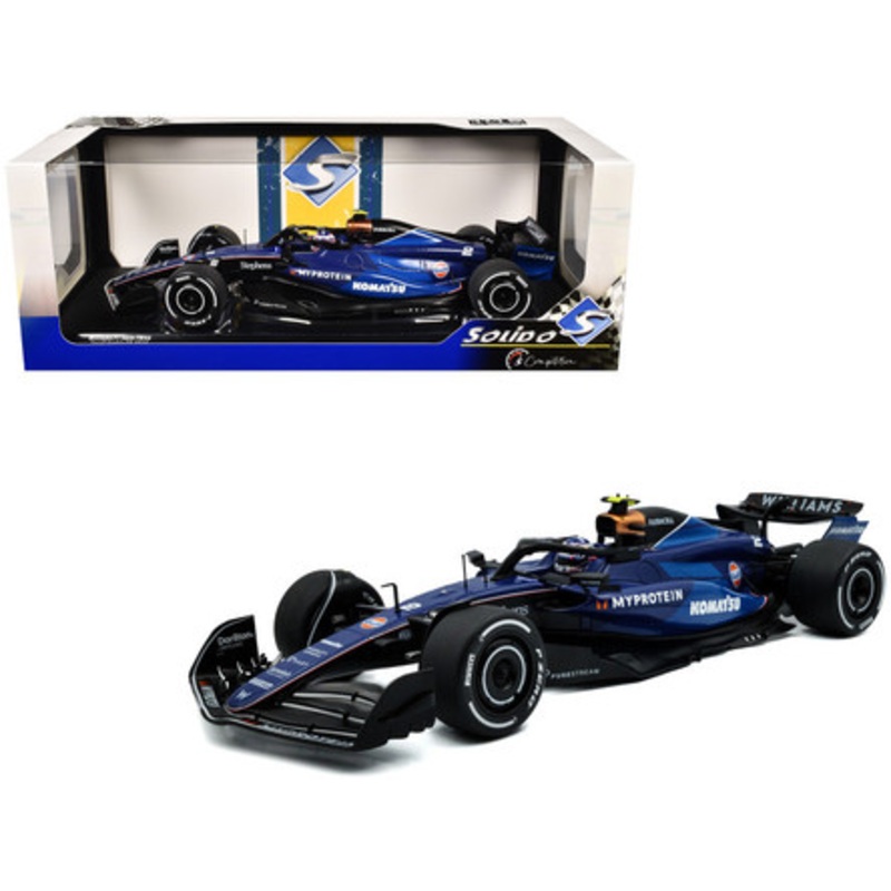 1/18 Solido 2024 Formula 1 Williams F1 Team FW46 #2 Logan Sargeant Saudi Arabia GP Diecast Car Model