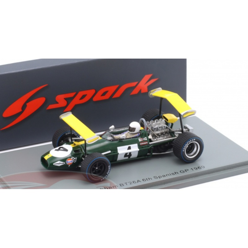 1/43 Spark 1969 Formula 1 Jacky Ickx Brabham BT26A #4 6th Spain GP Car Model