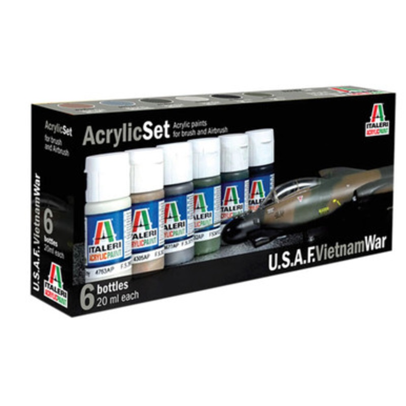 U.S.A.F. Vietnam War Acrylic Paint Set  Plastic Model Kit by Italeri