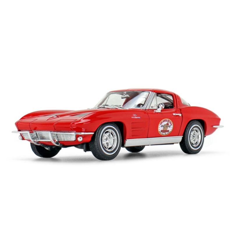 1/24 First Gear 1963 Chevrolet Corvette Red "The Busted Knuckle Garage" Version B1 Diecast Car Model