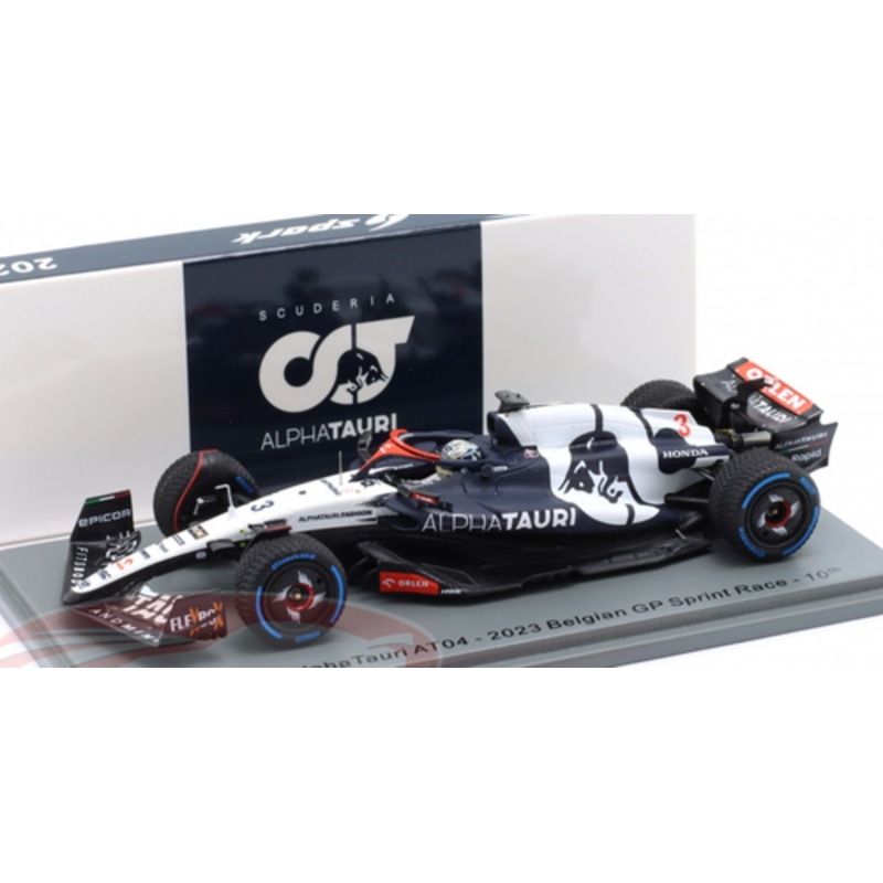 1/43 Spark 2023 Formula 1 Daniel Ricciardo AlphaTauri AT04 #3 Belgium GP Car Model