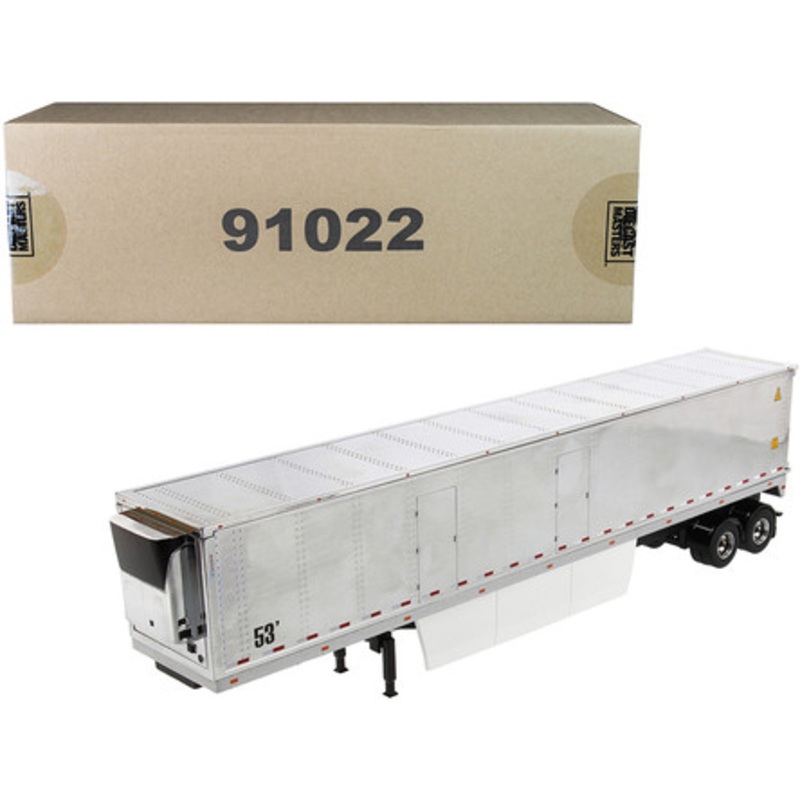 53' Reefer Refrigerated Van Trailer Chrome "Transport Series" 1/50 Diecast Model by Diecast Masters