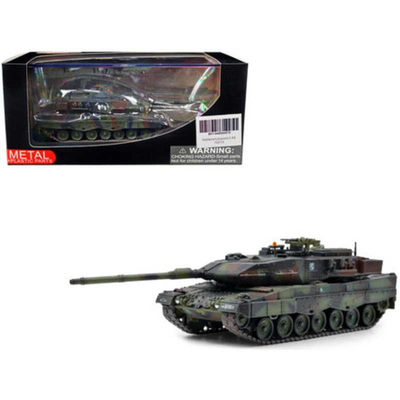 Dutch Royal Netherlands Army Leopard 2A6NL Main Battle Tank Woodland Camouflage 1/72 Diecast Model by Panzerkampf