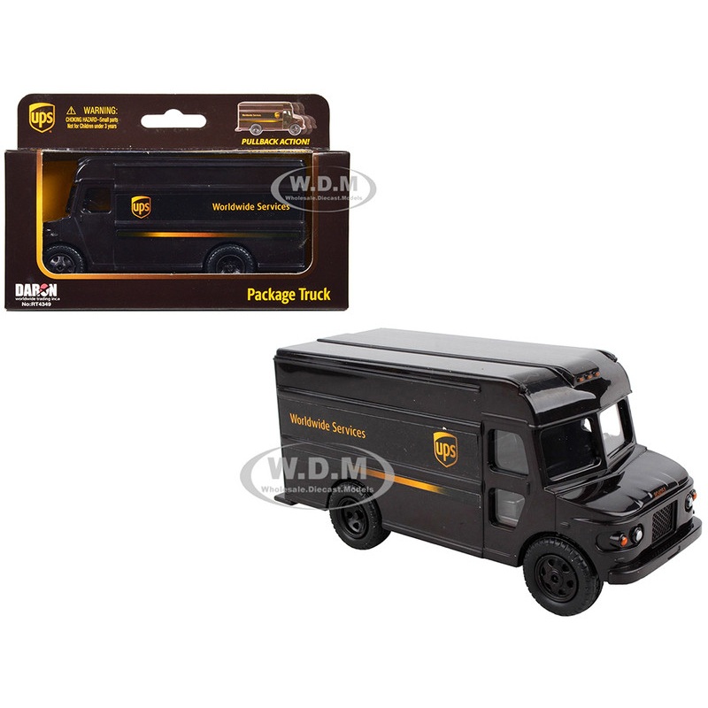 UPS Package Truck Brown "UPS Worldwide Services" Plastic Model by Daron