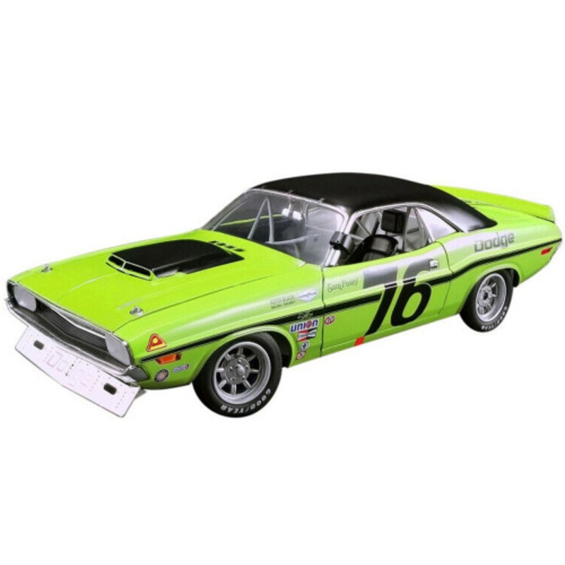 1/18 ACME 1970 Dodge Challenger Trans Am - #76 Sam Posey (Green) Diecast Car Model