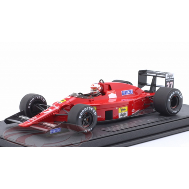1/18 GP Replicas 1989 Formula 1 Nigel Mansell Ferrari 640 #27 Winner Brazilian GP Car Model with Driver