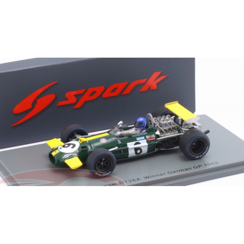 1/43 Spark 1969 Formula 1 Jacky Ickx Brabham BT26A #6 Winner German GP Car Model