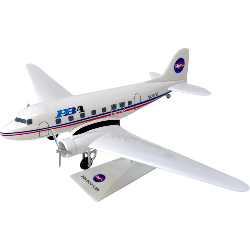 Douglas DC-3 Provincetown-Boston Airlines PBA 1/100 Scale Model by Flight Miniatures