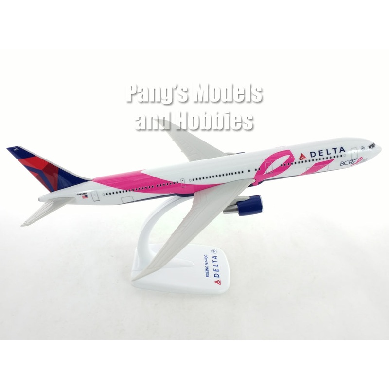 Boeing 767-400 (767) Delta Airlines - Breast Cancer Research Foundation - BCRF 1/200 Scale Model by Flight Miniatures