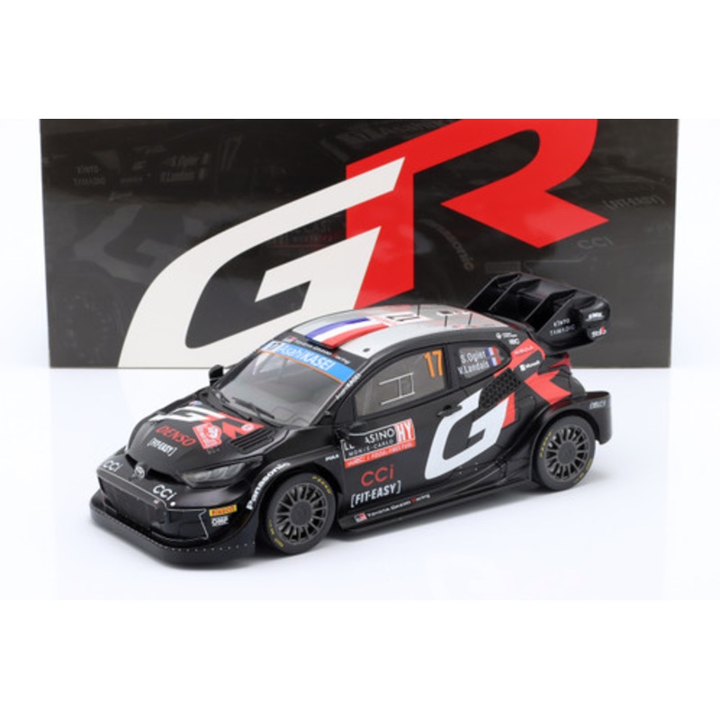 1/18 Premium Collectibles 2024 Toyota GR Yaris Rally1 Hybrid #17 2nd Rallye Monte Carlo Toyota Gazoo Racing WRT Sbastien Ogier, Vincent Landais Car Model
